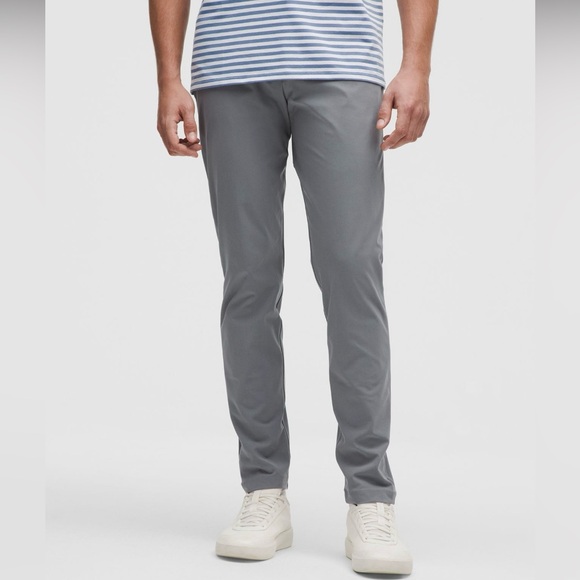 👖Lululemon ABC Fit 5-Pocket Pant 32”L Warpstreme Men’s Pants Gray Size 34 EUC - Picture 2 of 16